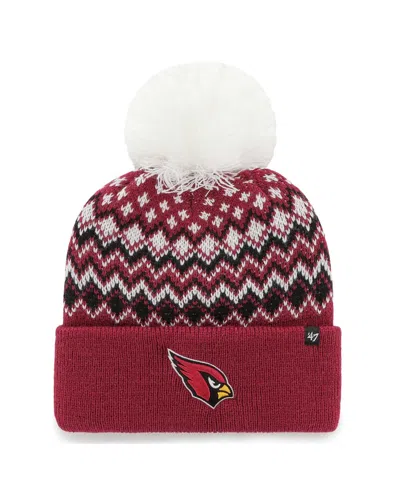 47 Brand Women's Cardinal Arizona Cardinals Elsa Cuffed Knit Pom Hat