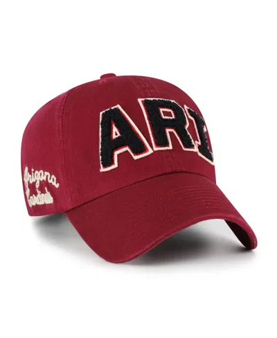 47 Brand Women's Cardinal Arizona Cardinals Zoey Clean Up Adjustable Hat In Burgundy