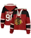 47 Brand Women's Connor Bedard Red Chicago Blackhawks Superior Lacer Cropped Pullover Hoodie In Red