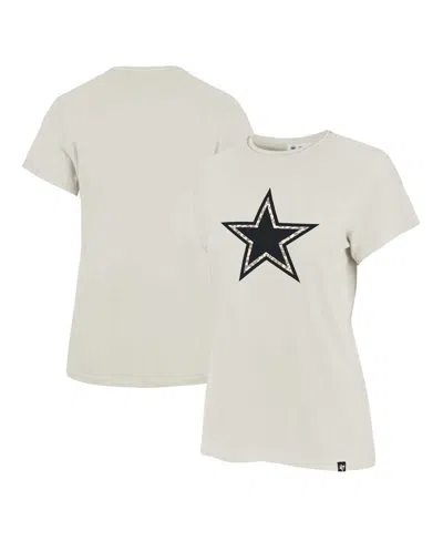 47 Brand Women's Cream Dallas Cowboys Panthera Frankie T-shirt In White