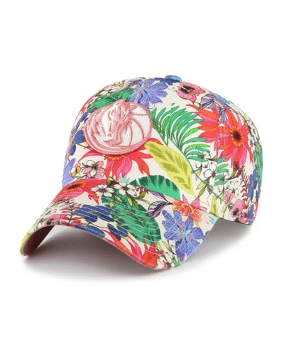 47 Brand Women's Cream Dallas Mavericks Pollinator Clean Up Adjustable Hat In White