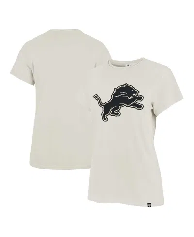 47 Brand Women's Cream Detroit Lions Panthera Frankie T-shirt In White