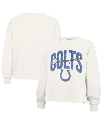 47 Brand Women's Cream Indianapolis Colts Muse Sydney Long Sleeve T-shirt In White