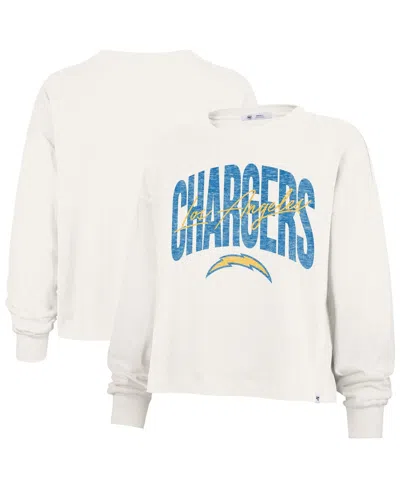 47 Brand Women's Cream Los Angeles Chargers Muse Sydney Long Sleeve T-shirt In White