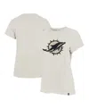 47 BRAND WOMEN'S CREAM MIAMI DOLPHINS PANTHERA FRANKIE T-SHIRT