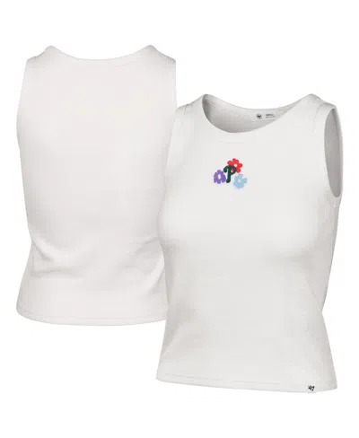 47 Brand Women's Cream Philadelphia Phillies Floral Logo Ribbed Baby Tank Top