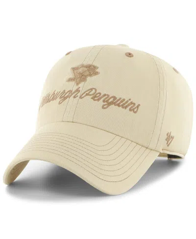 47 Brand Women's Cream Pittsburgh Penguins Haze Clean Up Adjustable Hat