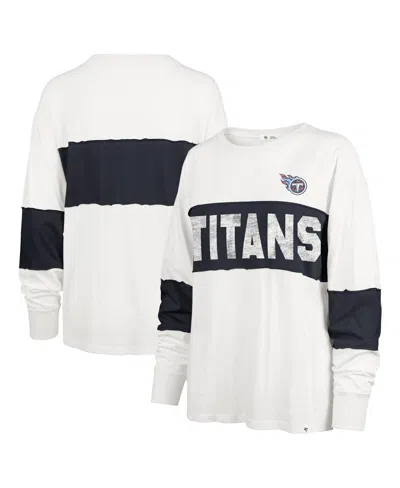47 Brand Women's Cream Tennessee Titans Clubhouse Pride Taylor Long Sleeve T-shirt In White