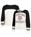 47 Brand Women's Cream Texas A&m Aggies Double Header Curve Raglan Long Sleeve T-shirt In Cream