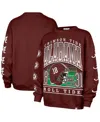 47 Brand '47 Crimson Alabama Crimson Tide Go Big Oversized Pullover Sweatshirt In Brown