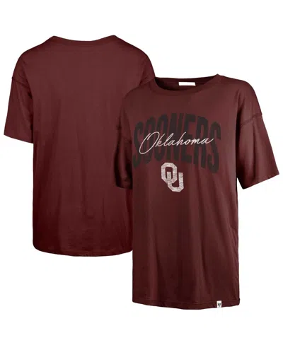 47 Brand Women's Crimson Oklahoma Sooners Muse Sadie T-shirt In Red