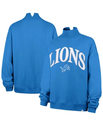 47 Brand Women's Detroit Lions Vantage Mock Neck Oversized Sweatshirt In Blue