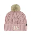 47 Brand Women's Dusty Rose Cincinnati Bengals Meeko Cuffed Knit Hat With Pom In Pink