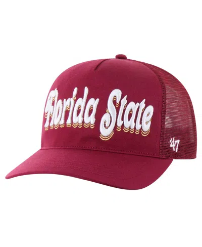 47 Brand Women's Garnet Florida State Seminoles Biloxi Hitch Adjustable Hat In Burgundy