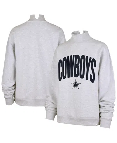 47 Brand Women's Gray Dallas Cowboys Subtle Muse Mock Neck Sweatshirt