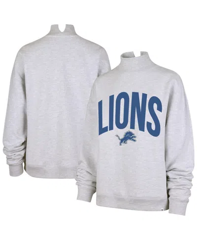 47 Brand Women's Gray Detroit Lions Subtle Muse Mock Neck Sweatshirt