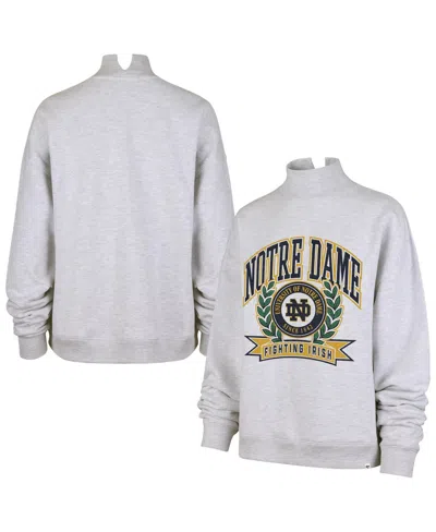 47 Brand Women's Gray Notre Dame Fighting Irish Laurel Arch Mock Neck Sweatshirt