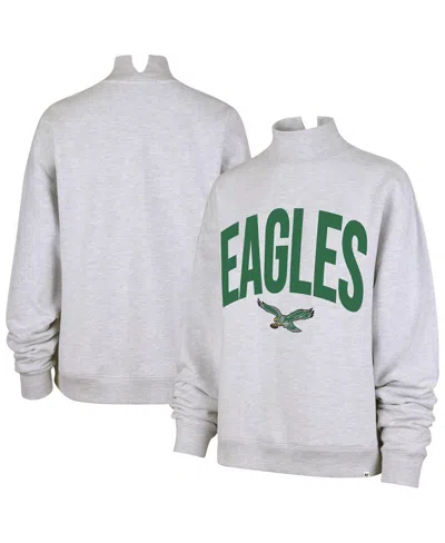 47 Brand Women's Gray Philadelphia Eagles Subtle Muse Mock Neck Sweatshirt