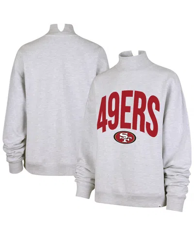 47 Brand Women's Gray San Francisco 49ers Subtle Muse Mock Neck Sweatshirt