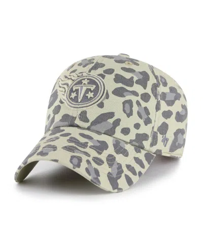 47 Brand Women's Gray Tennessee Titans Bagheera Clean Up Adjustable Hat In Animal Print
