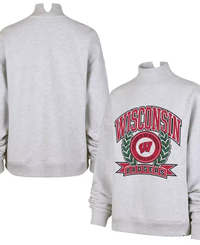 47 Brand Women's Gray Wisconsin Badgers Laurel Arch Mock Neck Sweatshirt