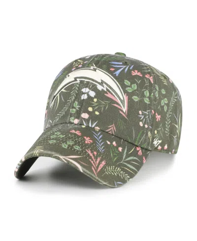 47 Brand Women's Green Los Angeles Chargers Verbena Clean Up Adjustable Hat In Brown