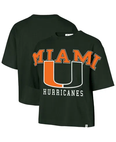 47 Brand Women's Green Miami Hurricanes Outreach City Relaxed Cropped T-shirt
