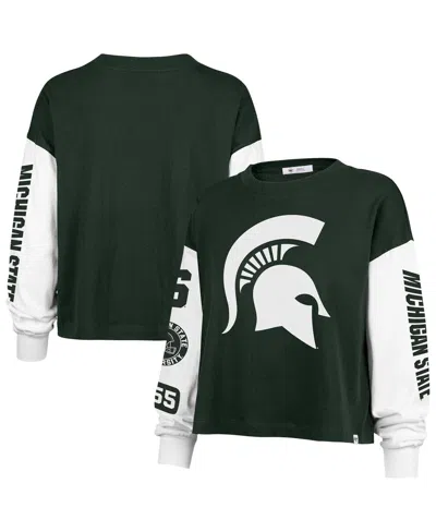 47 Brand Women's Green Michigan State Spartans Sydney Long Sleeve T-shirt