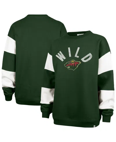 47 Brand Women's Green Minnesota Wild Eephus Barred Pullover Sweatshirt