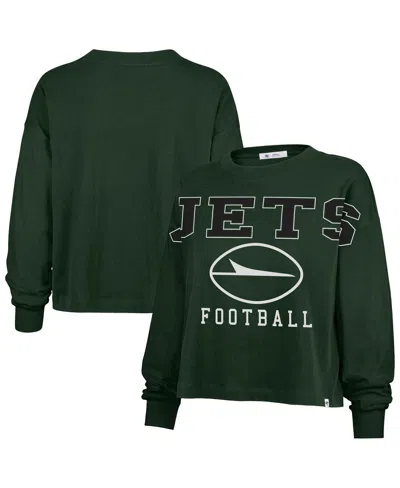 47 Brand Women's Green New York Jets Outreach City Oversized Long Sleeve T-shirt