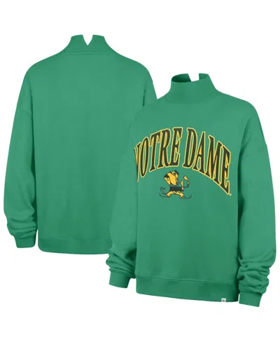 47 Brand Women's Green Notre Dame Fighting Irish Mock Neck Sweatshirt
