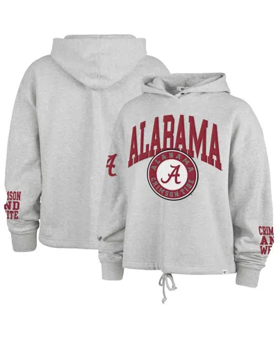 47 Brand Women's Heather Gray Alabama Crimson Tide High Hopes Long Sleeve Cropped Hoodie