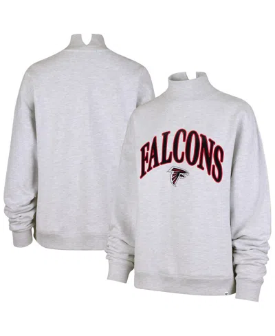47 Brand Women's Heather Gray Atlanta Falcons Vantage Mock Neck Pullover Sweatshirt
