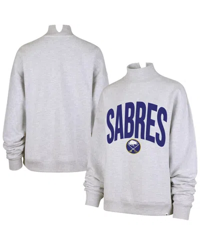 47 Brand Women's Heather Gray Buffalo Sabres Subtle Muse Sweatshirt In White