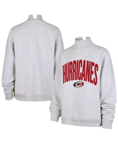 47 Brand Women's Heather Gray Carolina Hurricanes Subtle Muse Sweatshirt In Gold
