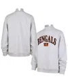 47 Brand '47 Heather Gray Cincinnati Bengals Vantage Mock Neck Pullover Sweatshirt In Gray