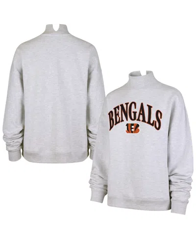 47 Brand '47 Heather Gray Cincinnati Bengals Vantage Mock Neck Pullover Sweatshirt
