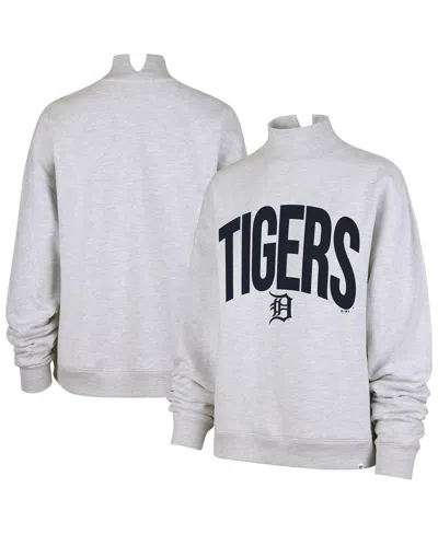 47 Brand Women's Heather Gray Detroit Tigers Subtle Muse Mock Neck Sweatshirt