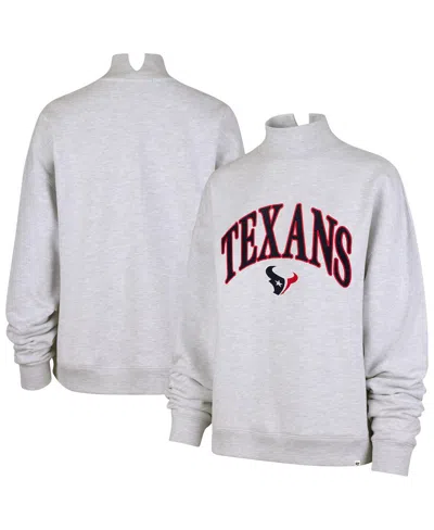 47 Brand Women's Heather Gray Houston Texans Vantage Mock Neck Pullover Sweatshirt