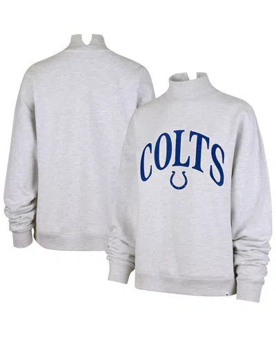 47 Brand Women's Heather Gray Indianapolis Colts Vantage Mock Neck Pullover Sweatshirt
