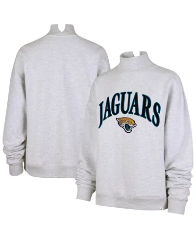 47 Brand Women's Heather Gray Jacksonville Jaguars Vantage Mock Neck Pullover Sweatshirt