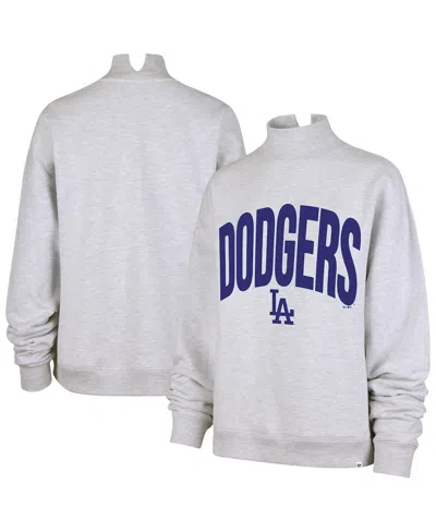 47 Brand Women's Heather Gray Los Angeles Dodgers Subtle Muse Mock Neck Sweatshirt