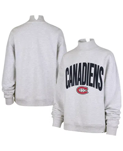 47 Brand Women's Heather Gray Montreal Canadiens Subtle Muse Sweatshirt In White