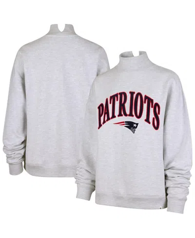 47 Brand Women's Heather Gray New England Patriots Vantage Mock Neck Pullover Sweatshirt