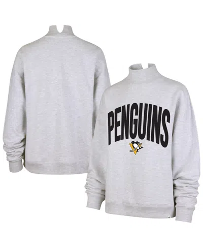 47 Brand Women's Heather Gray Pittsburgh Penguins Subtle Muse Sweatshirt