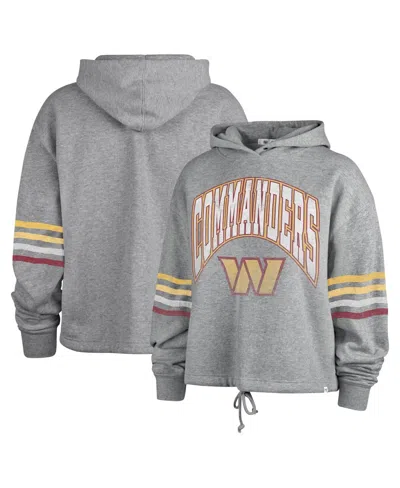47 Brand Women's Heather Gray Washington Commanders Upland Bennett Pullover Hoodie