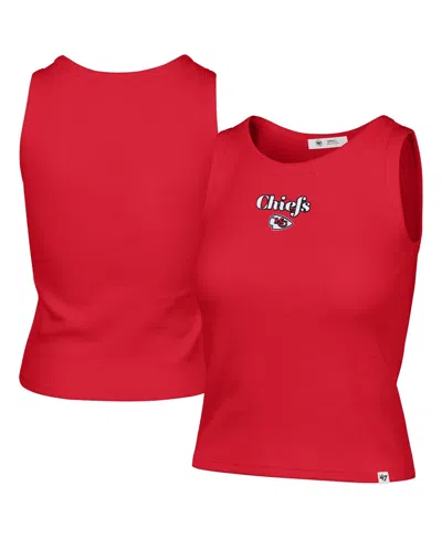 47 Brand Women's Kansas City Chiefs Cropped Ribbed Tank Top In Red