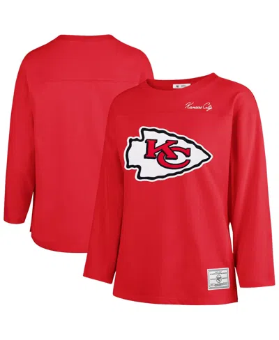 47 Brand Women's Kansas City Chiefs Game Nod Timeless Long-sleeve Crewneck Heavyweight Cotton T-shirt In Red