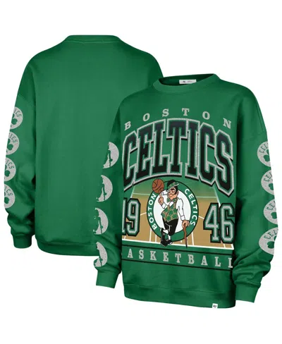 47 Brand Women's Kelly Green Boston Celtics Go Big Oversized Sweatshirt