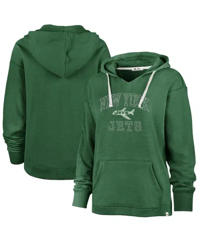 47 Brand Women's Kelly Green New York Jets Plus Size Clarity Kennedy Pullover Hoodie